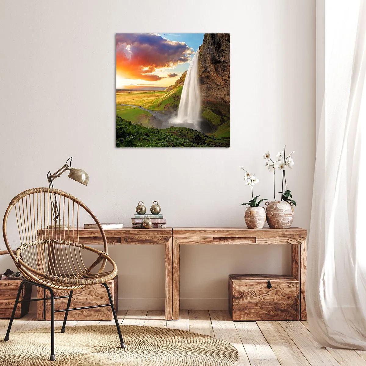 Obraz na plátně - Vrchol islandského léta - 40x40 cm