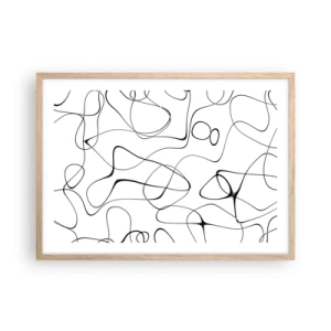 Plakát v rámu světlý dub - Cesty života, zákruty osudu - 70x50 cm