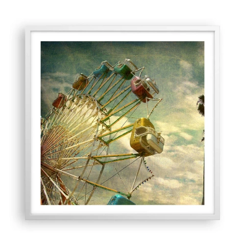 Plakát v bílém rámu - Bude, bude zábava… - 60x60 cm