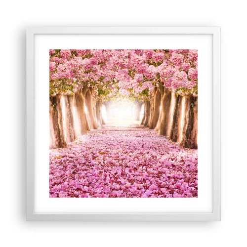 Plakát v bílém rámu - Cesta do ráje - 40x40 cm