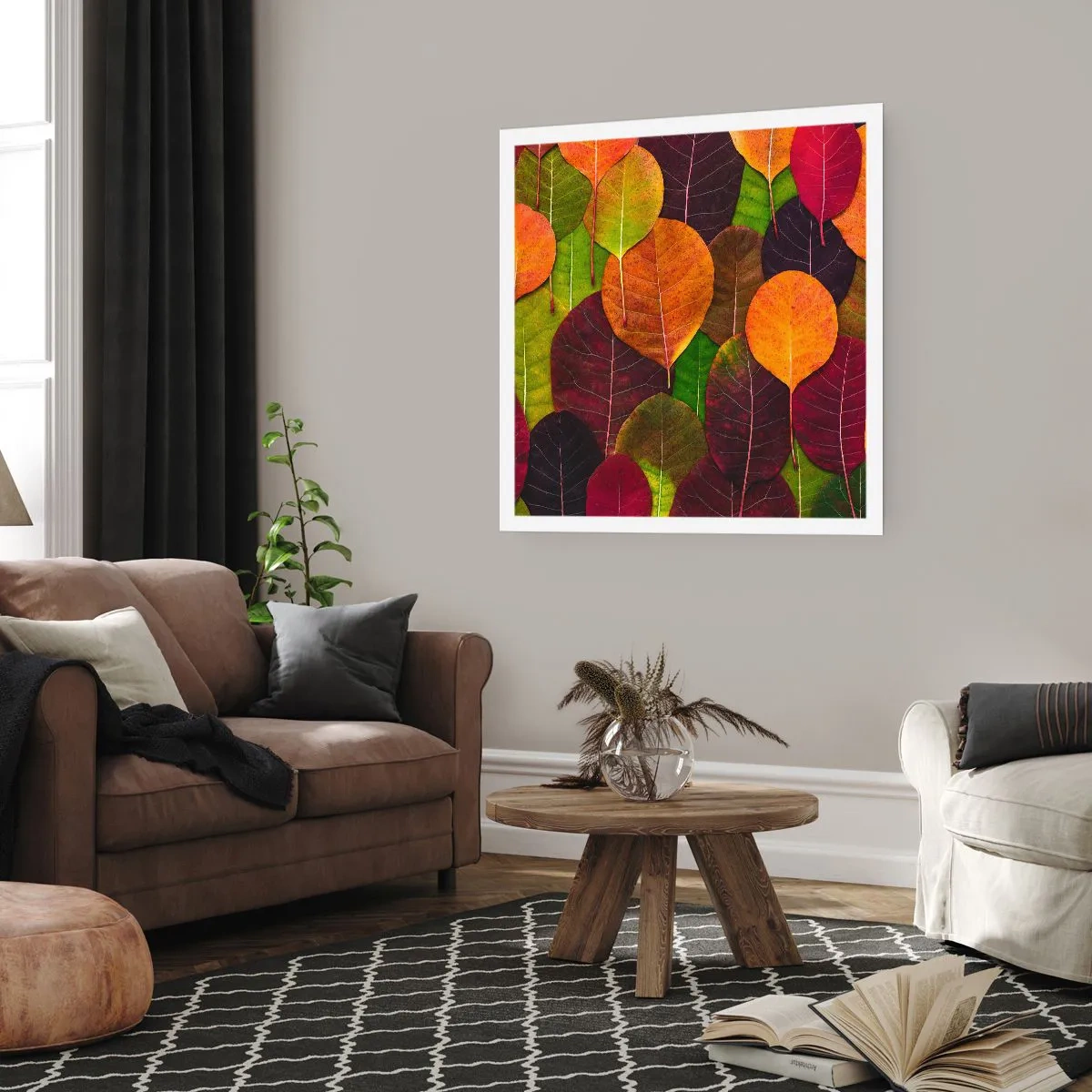 Plakát - Podzimní mozaika - 40x40 cm