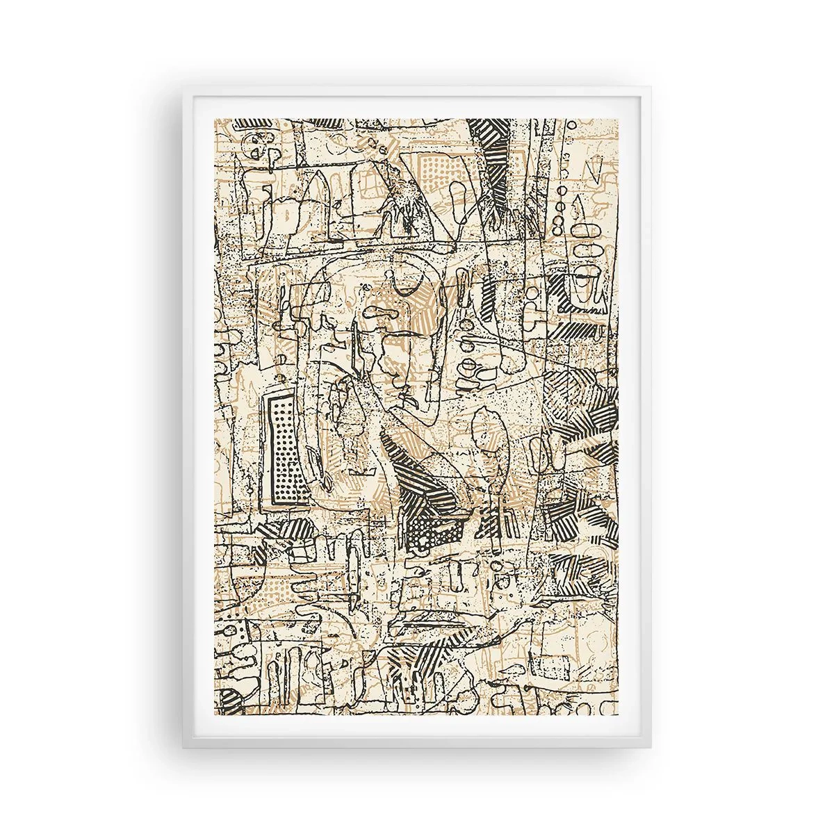 Plakát v bílém rámu - Čeká na rozluštění - 70x100 cm