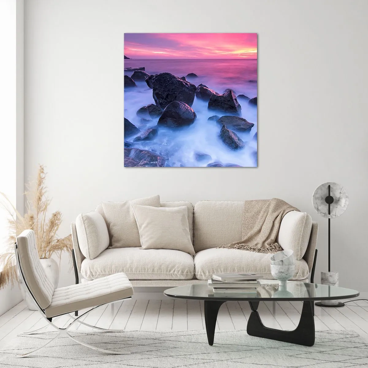 Obraz na skle - Narozeniny v lesku a v mlze - 50x50 cm