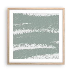 Plakát v rámu světlý dub - Abstrakce v zimním stylu - 50x50 cm