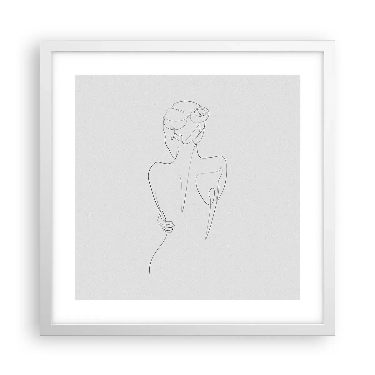 Plakát v bílém rámu - Hudba těla - 40x40 cm