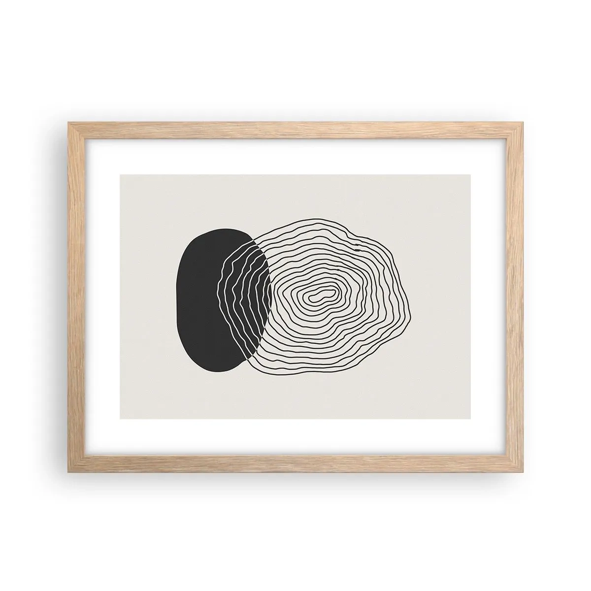 Plakát v rámu světlý dub - Trvání a kmitání - 40x30 cm