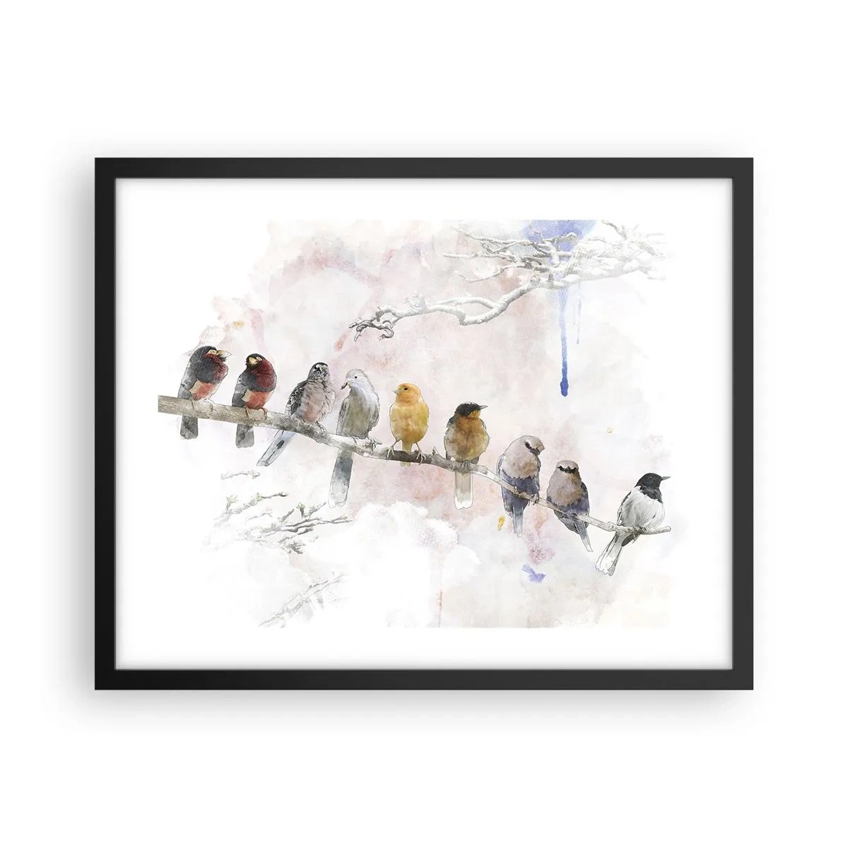 Plakát v černém rámu - Okřídlené setkání - 50x40 cm