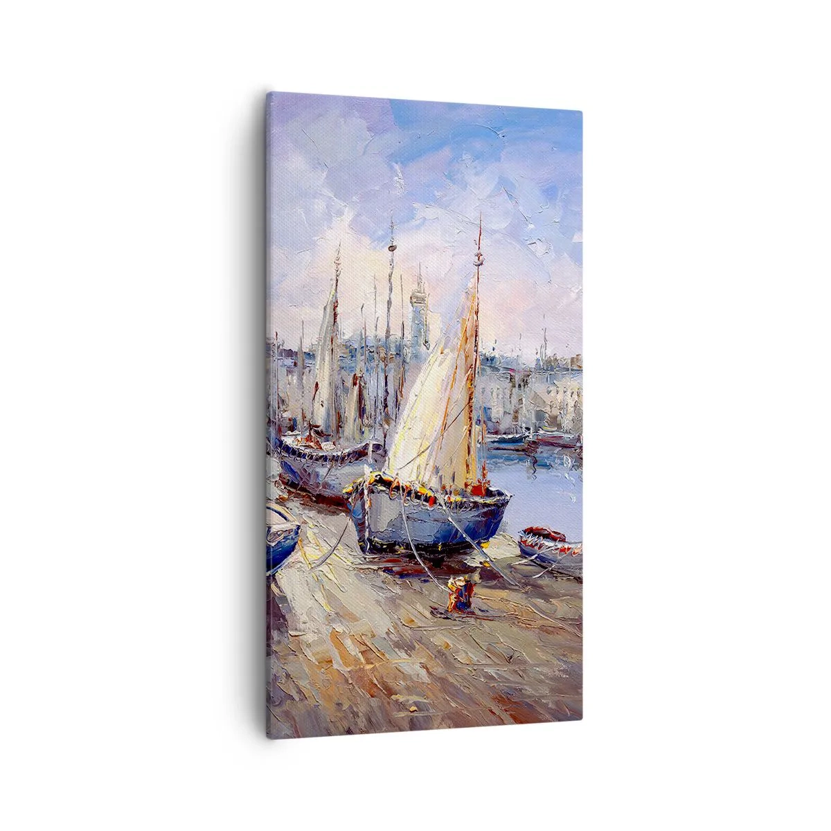 Obraz na plátně - Město u zálivu - 55x100 cm