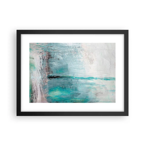 Plakát v černém rámu - Horizontálně v modři - 40x30 cm