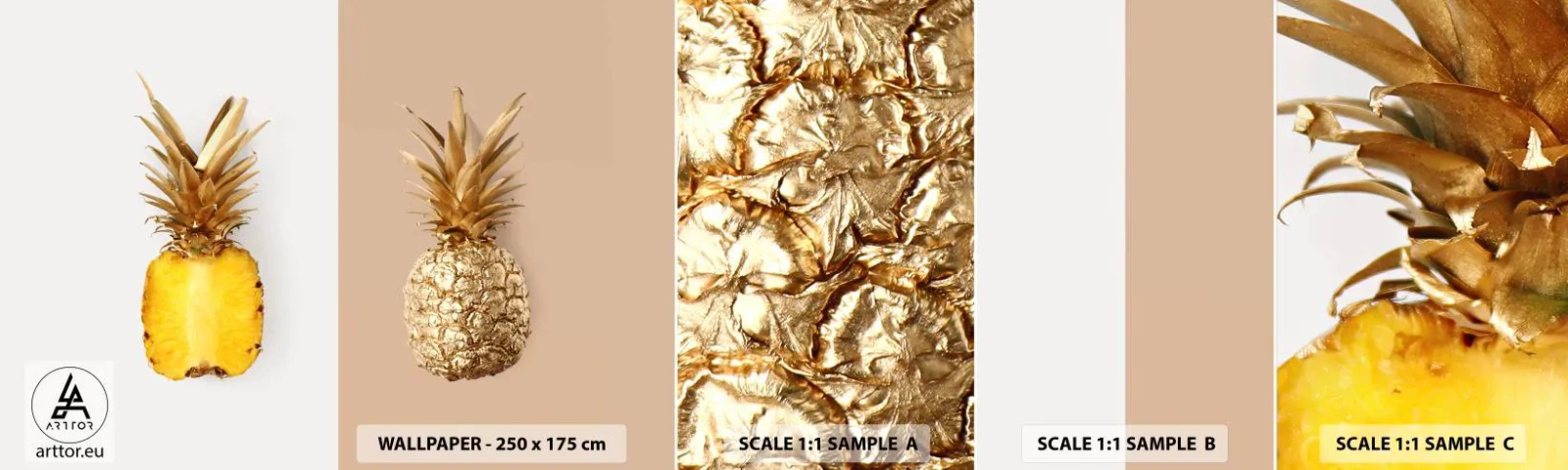 Fototapeta Vzorek Standard Eco - Ananas pro nás - Ananas, Ovoce, Dezert - 100x30 cm