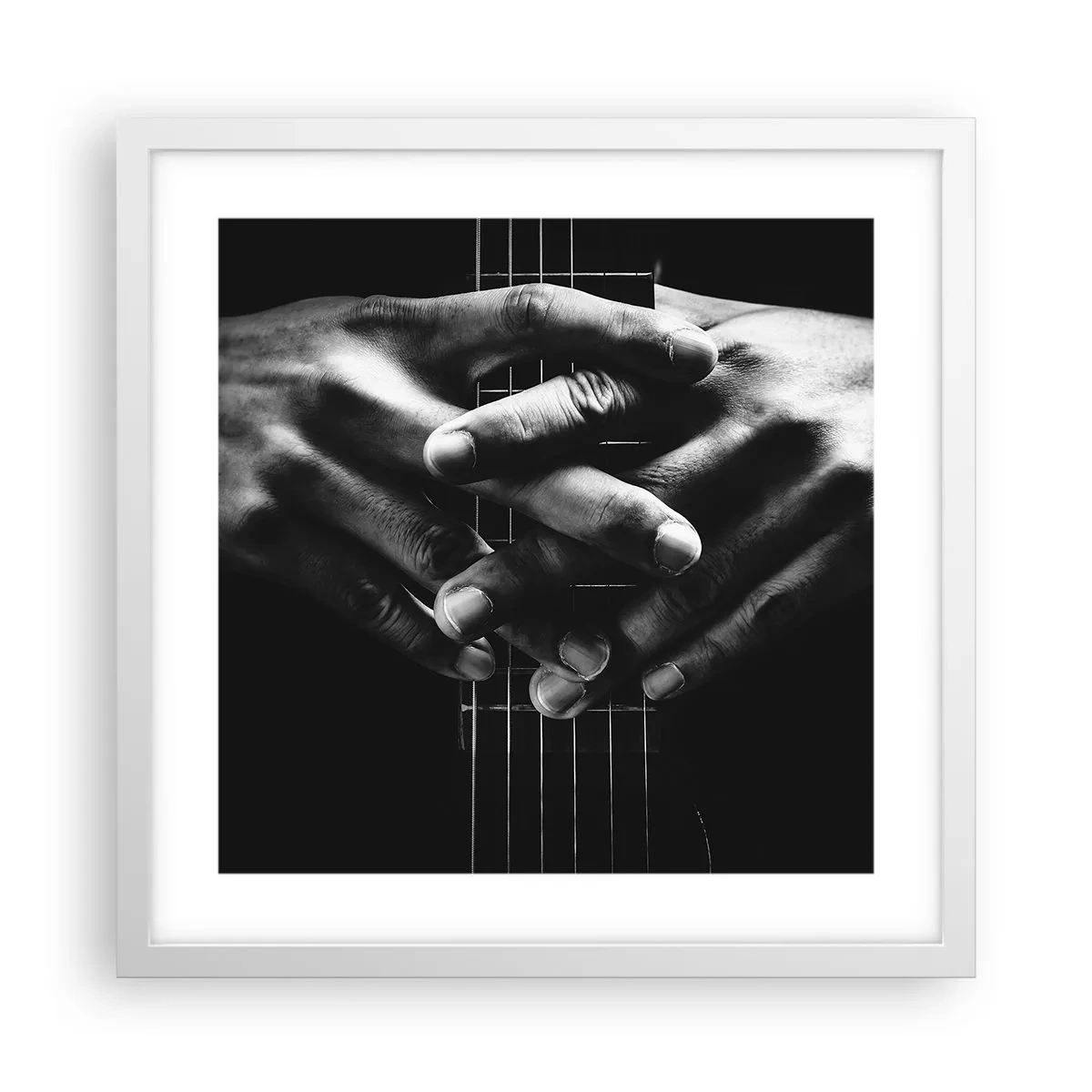 Plakát v bílém rámu - Umělcova modlitba - 40x40 cm