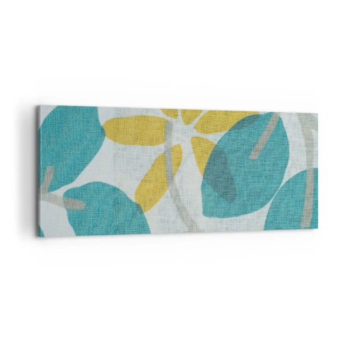 Obraz na plátně - Mezi azurovými listy - 100x40 cm