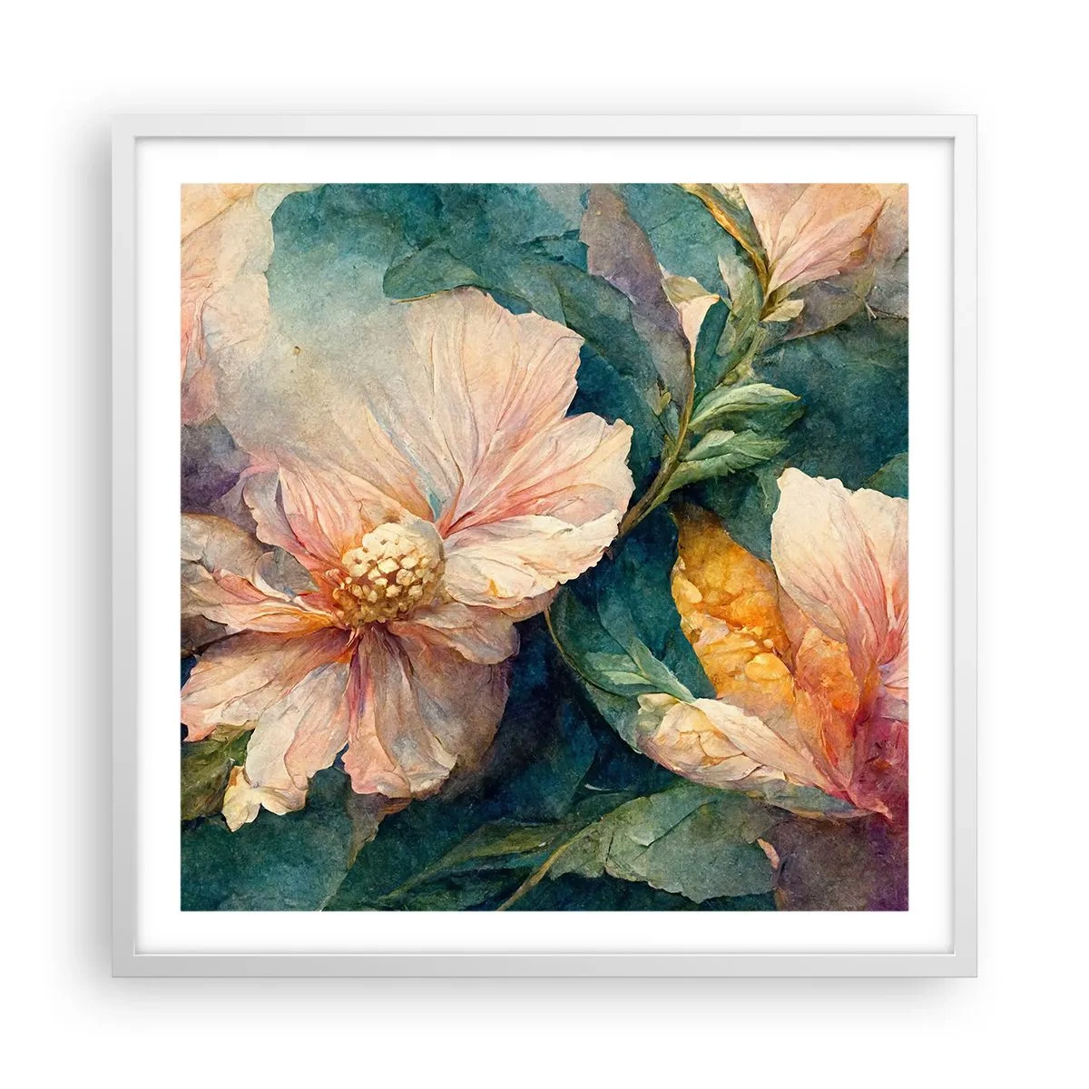 Plakát v bílém rámu - Čirá subtilnost - 60x60 cm