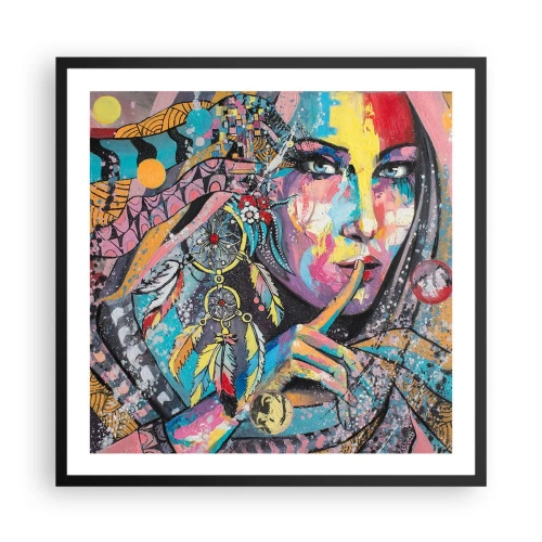 Plakát v černém rámu - Mlč, než pochopíš - 60x60 cm