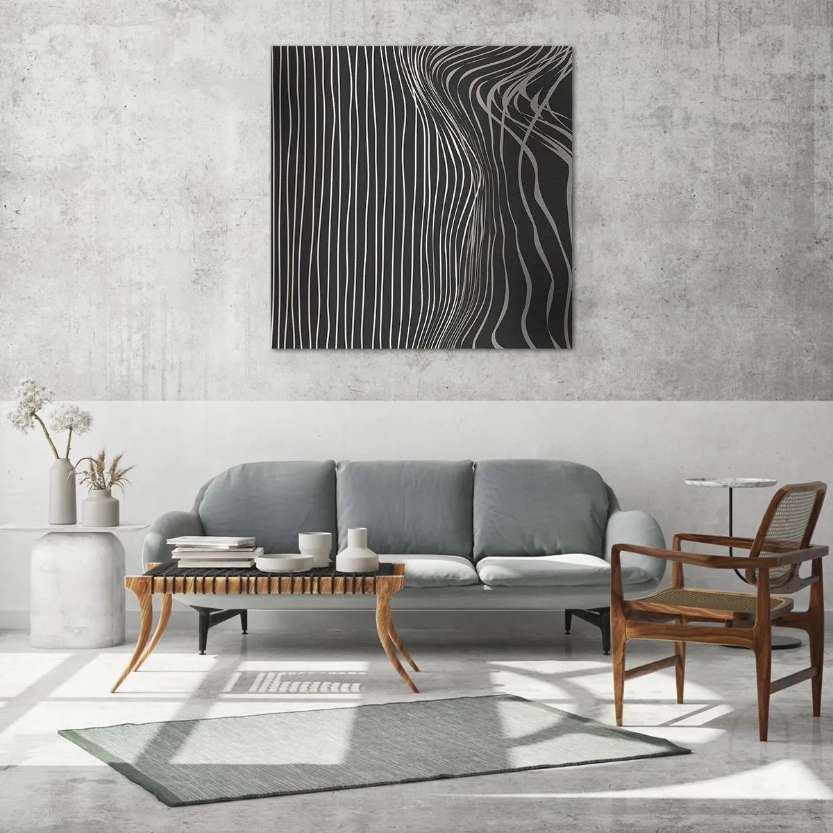 Obraz na skle - Rytmus a přízvuk - 40x40 cm