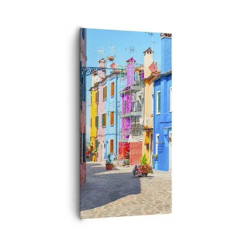 Obraz na plátně - Městečko „Pod papoušky“ - 65x120 cm