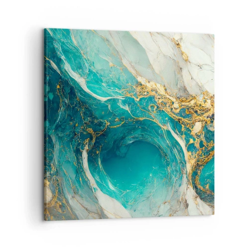 Obraz na plátně - Kompozice se zlatými žilami - 60x60 cm