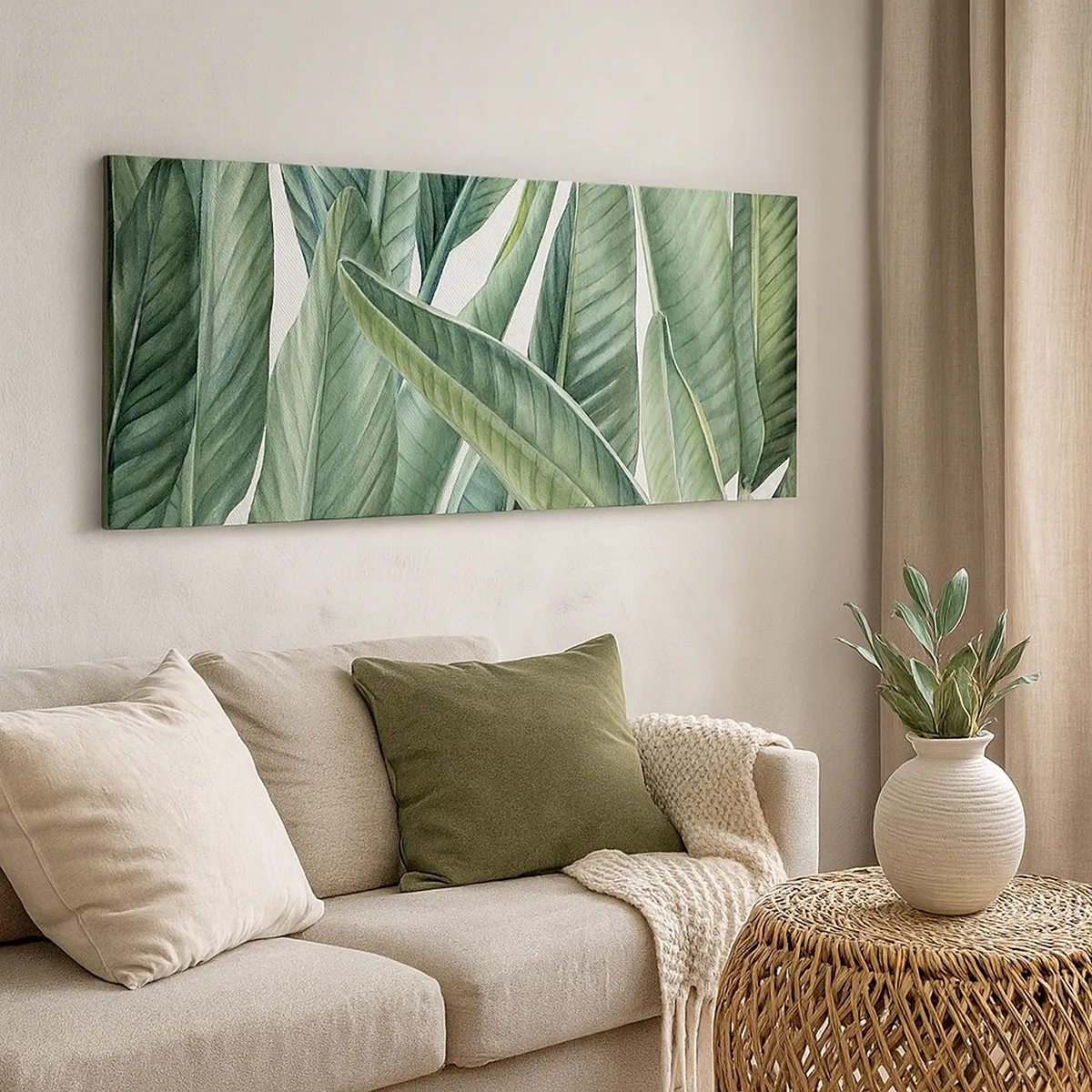 Obraz na plátně - Prostě zelená - 30x30 cm