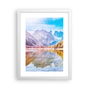 Plakát v bílém rámu - A v horách už je podzim - 30x40 cm