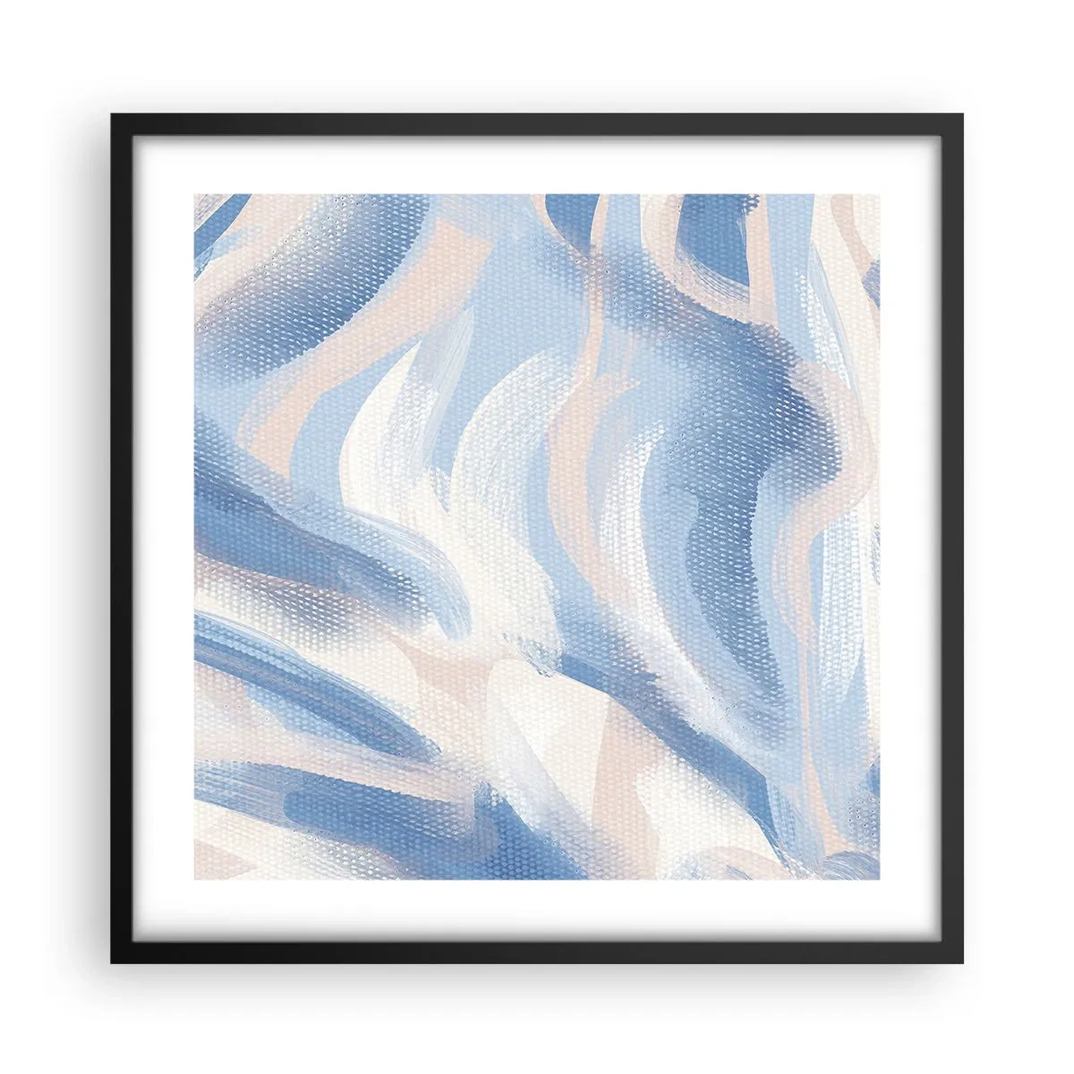 Plakát v černém rámu - Modré kolísání - 50x50 cm