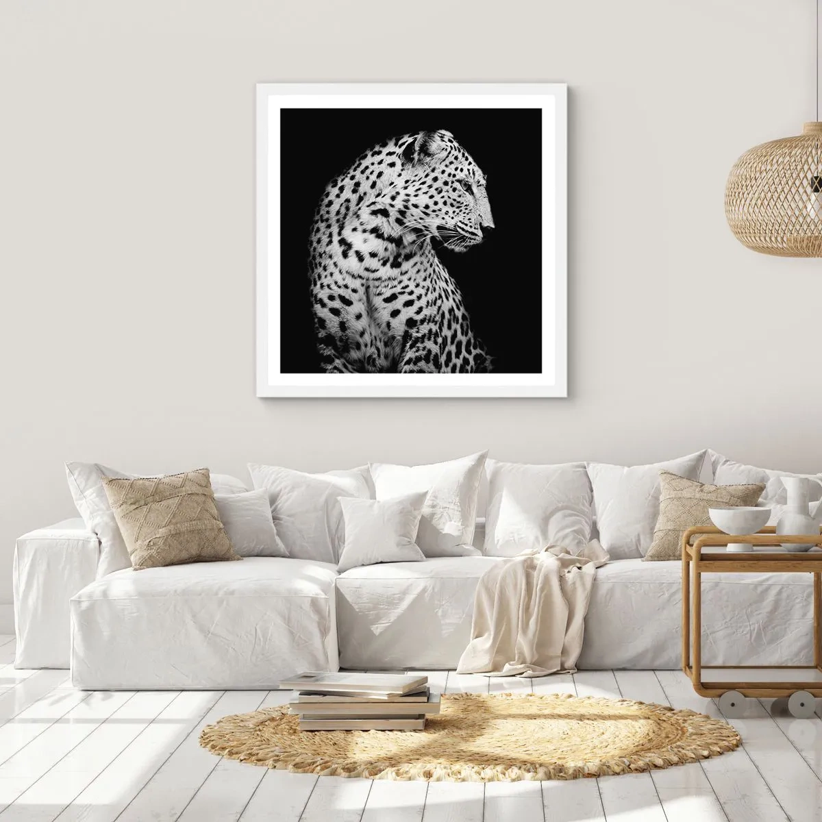 Plakát v bílém rámu - Pravý profil perfektní! - 60x60 cm