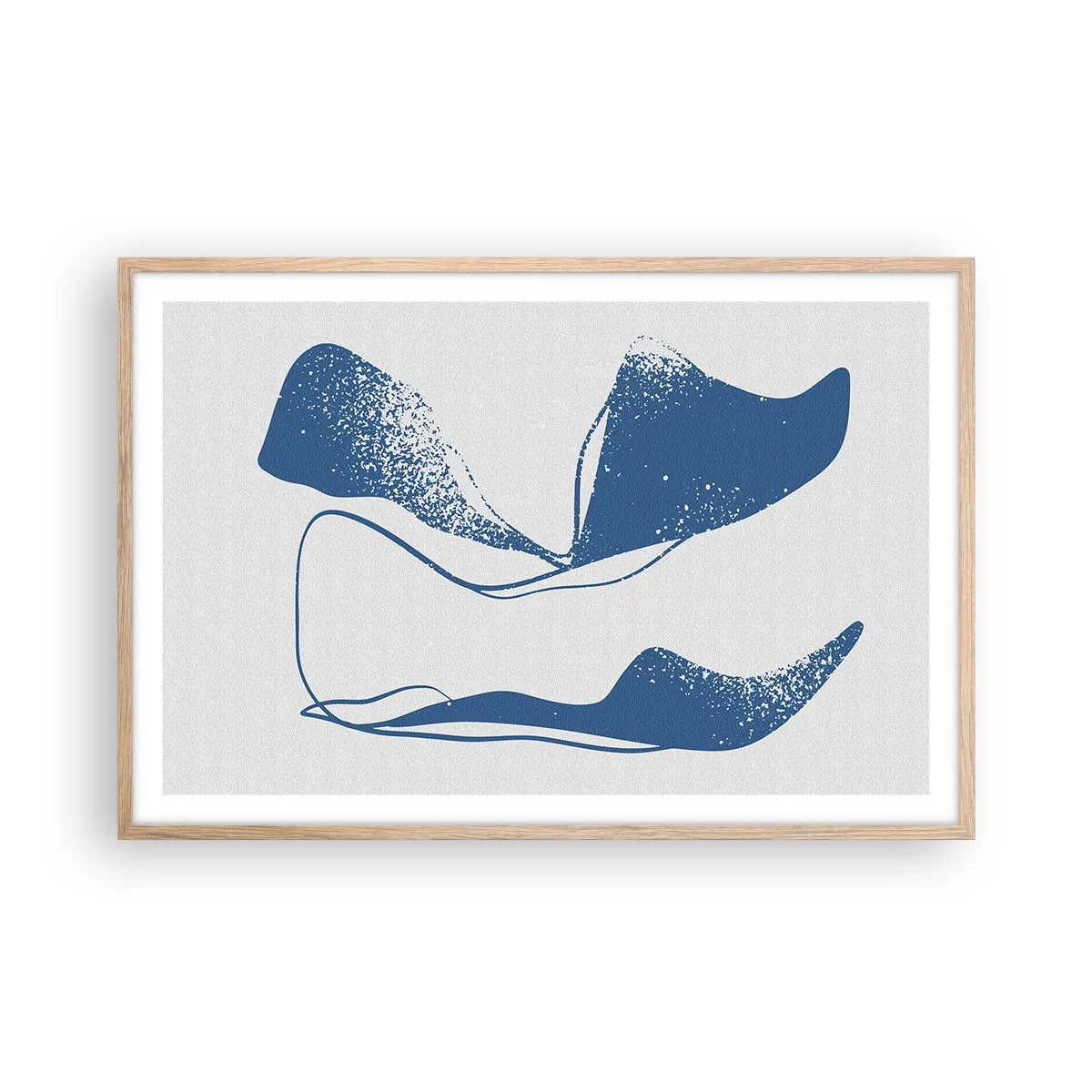 Plakát v rámu světlý dub - Okřídlená abstrakce - 91x61 cm