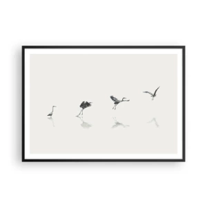 Plakát v černém rámu - Čtyři jednoduché kroky - 100x70 cm