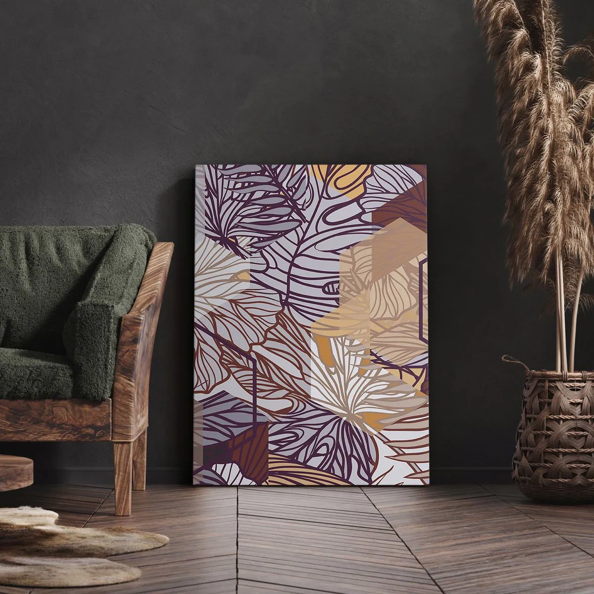 Obraz na plátně - Nemožný vztah mezi geometrií a přírodou - 50x70 cm