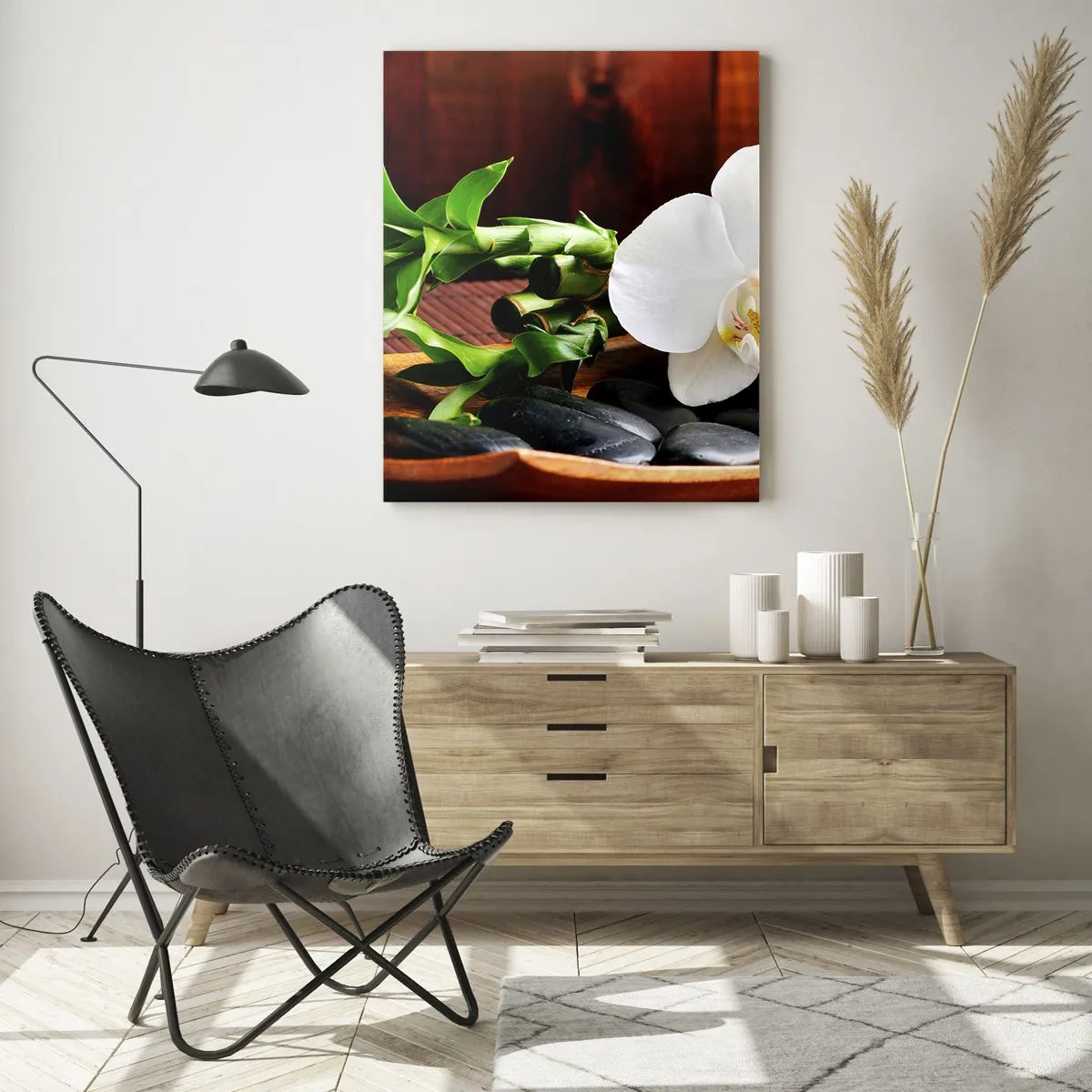 Obraz na skle - Oddejte se doteku přírody - 50x70 cm
