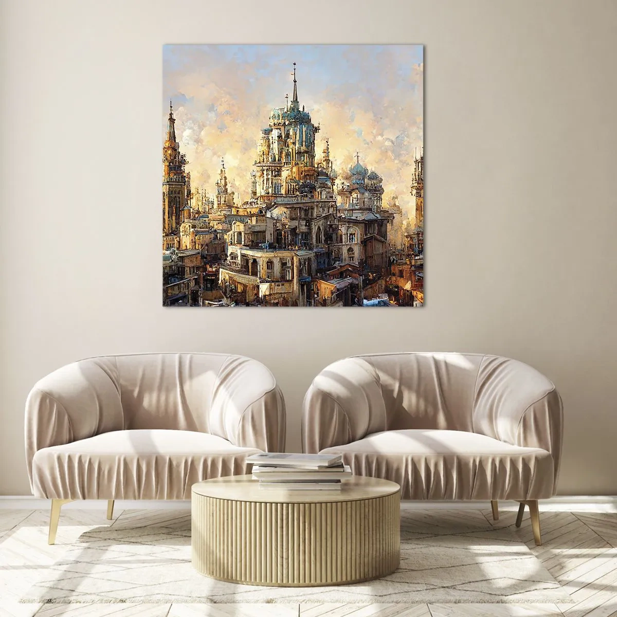 Obraz na skle - Město měst - 40x40 cm