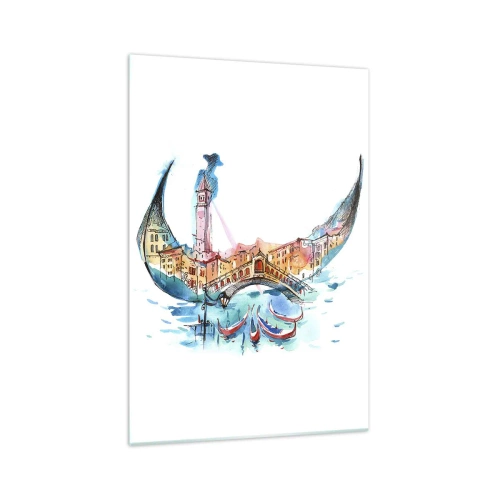 Obraz na skle - Plujeme městem - 70x100 cm