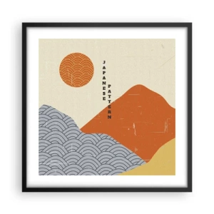 Plakát v černém rámu - V japonském duchu - 50x50 cm