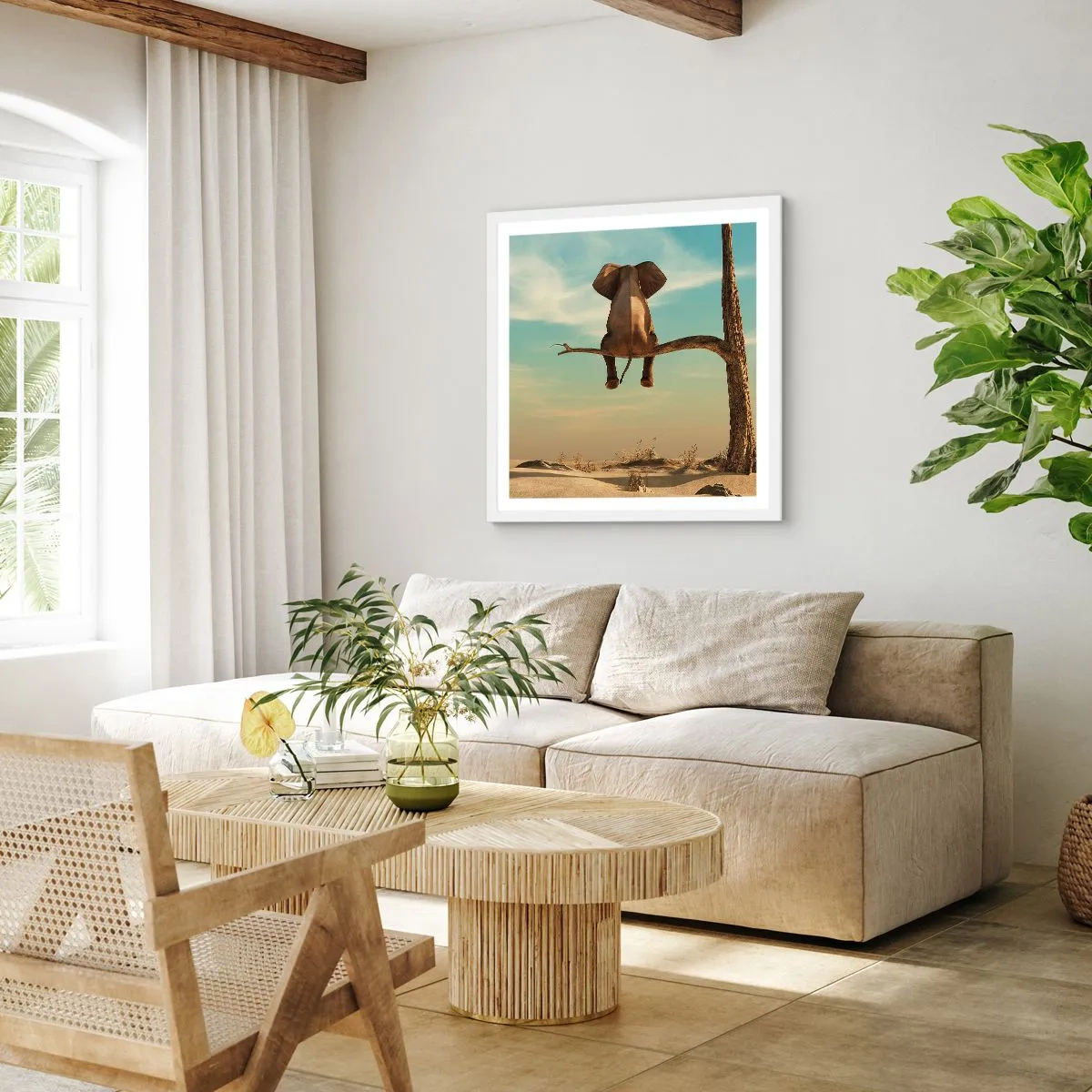 Plakát v bílém rámu - Nový úhel pohledu - 40x40 cm