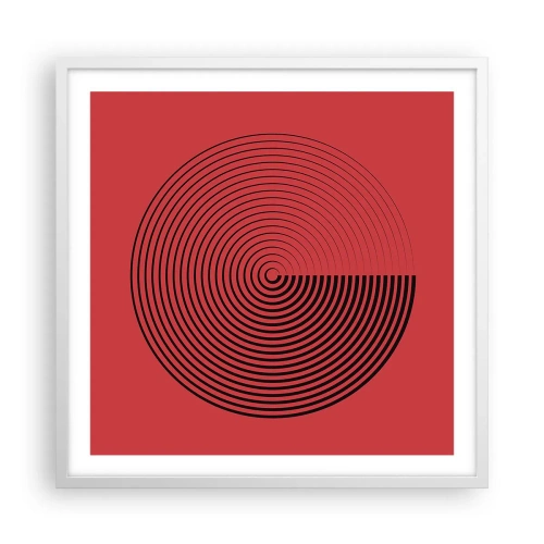 Plakát v bílém rámu - Kruhový pohyb - 60x60 cm