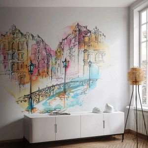 Fototapeta Premium Sand - Srdce města - Město, Architektura, Most - 200x140 cm