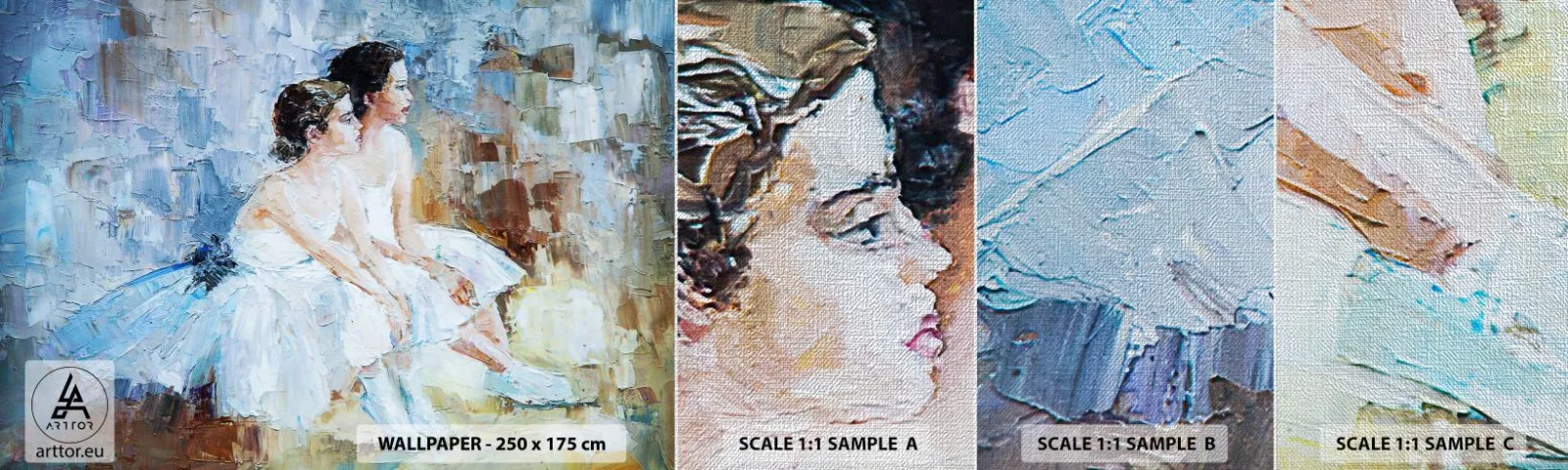 Vzor Fototapety Premium Canvas - Odpočinek mladých labutí - Balerína, Tanec, Balet - 100x30 cm