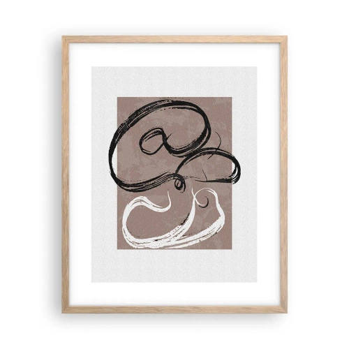 Plakát v rámu světlý dub - Kompozice – hledání úplnosti - 40x50 cm