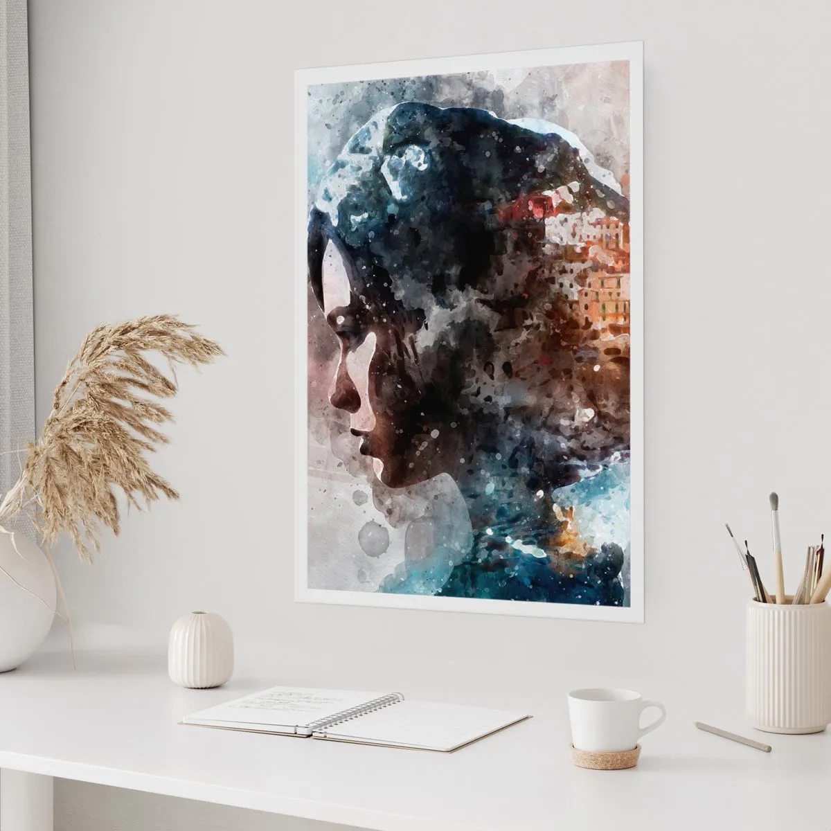 Plakát - Příběh o dívce s městem v pozadí - 70x100 cm
