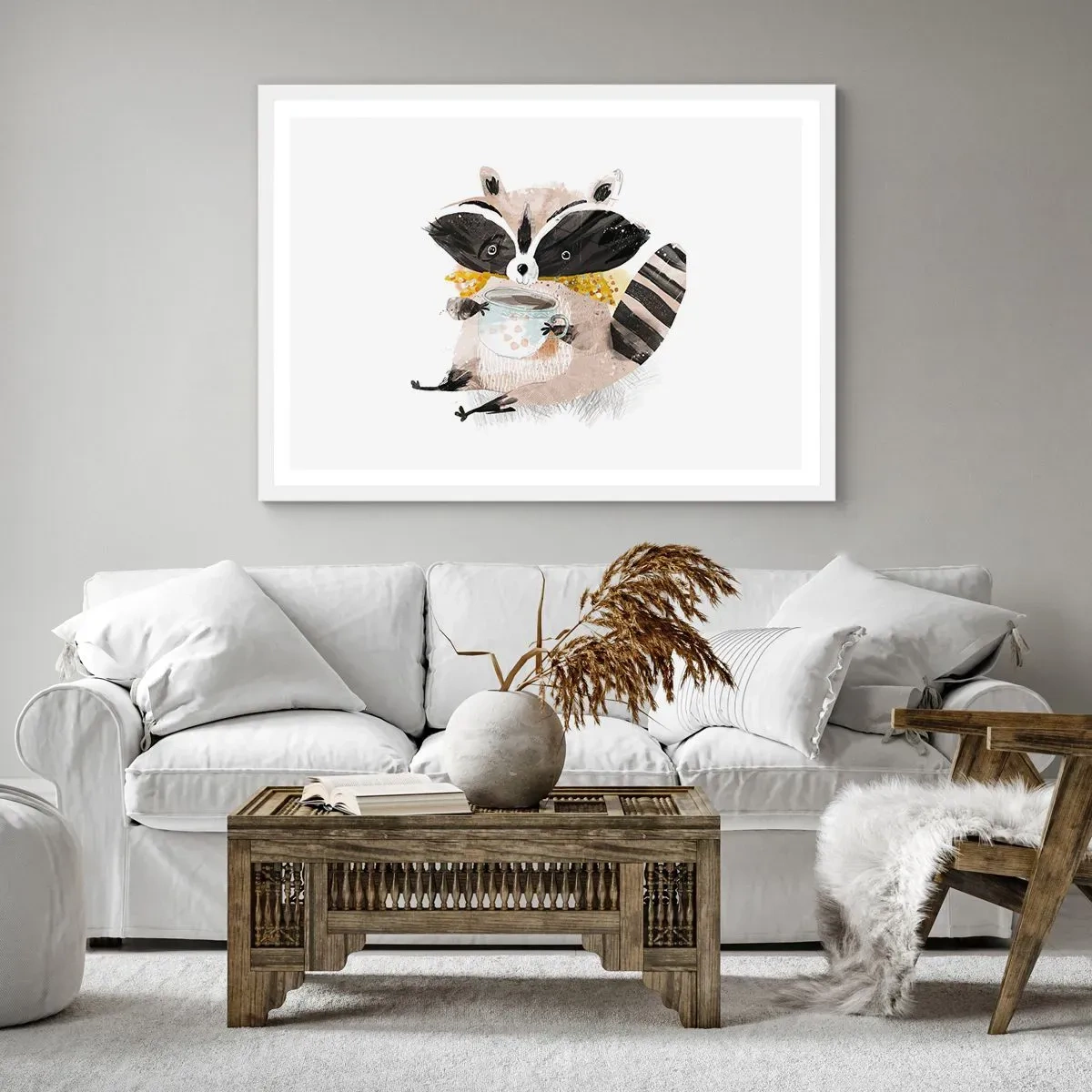 Plakát v bílém rámu - Můj přítel mýval - 91x61 cm