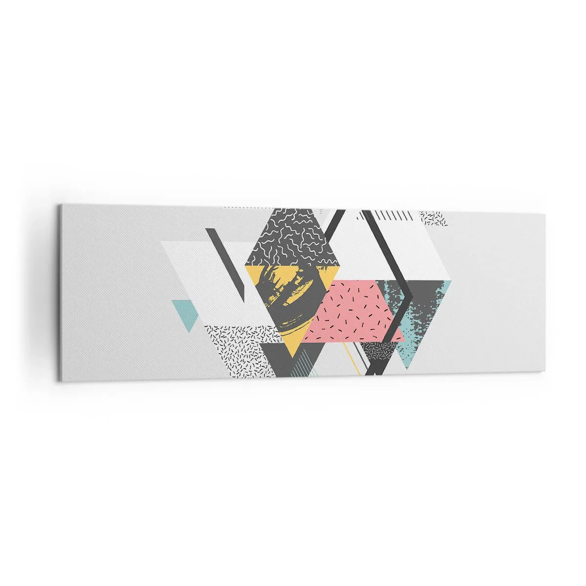 Obraz na plátně - Variace na trojúhelník a kosočtverec - 160x50 cm