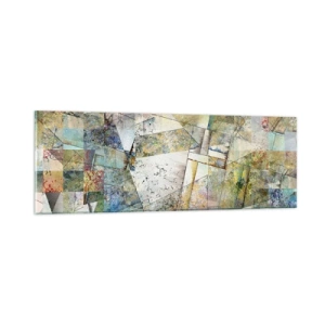 Obraz na skle - Geometrické přeskupení - 90x30 cm