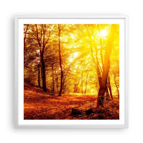 Plakát v bílém rámu - Ke zlaté mýtině - 60x60 cm