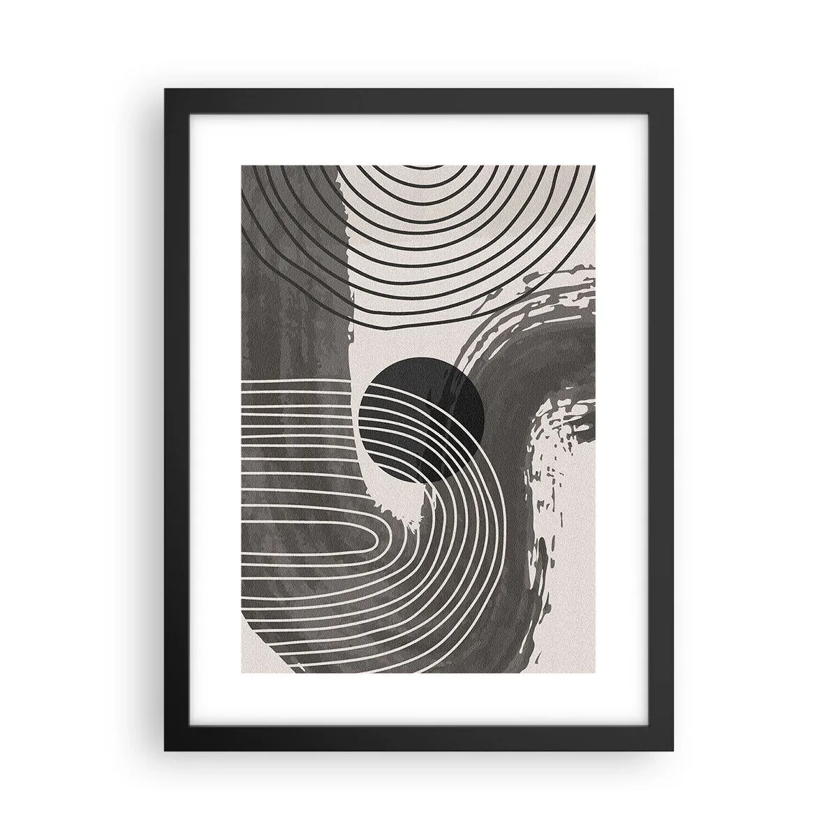 Plakát v černém rámu - Ovál vítězí - 30x40 cm