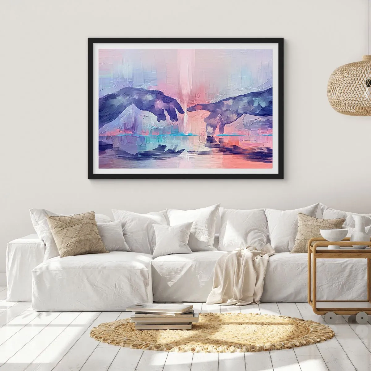 Plakát v černém rámu - Božská jiskra života - 70x50 cm