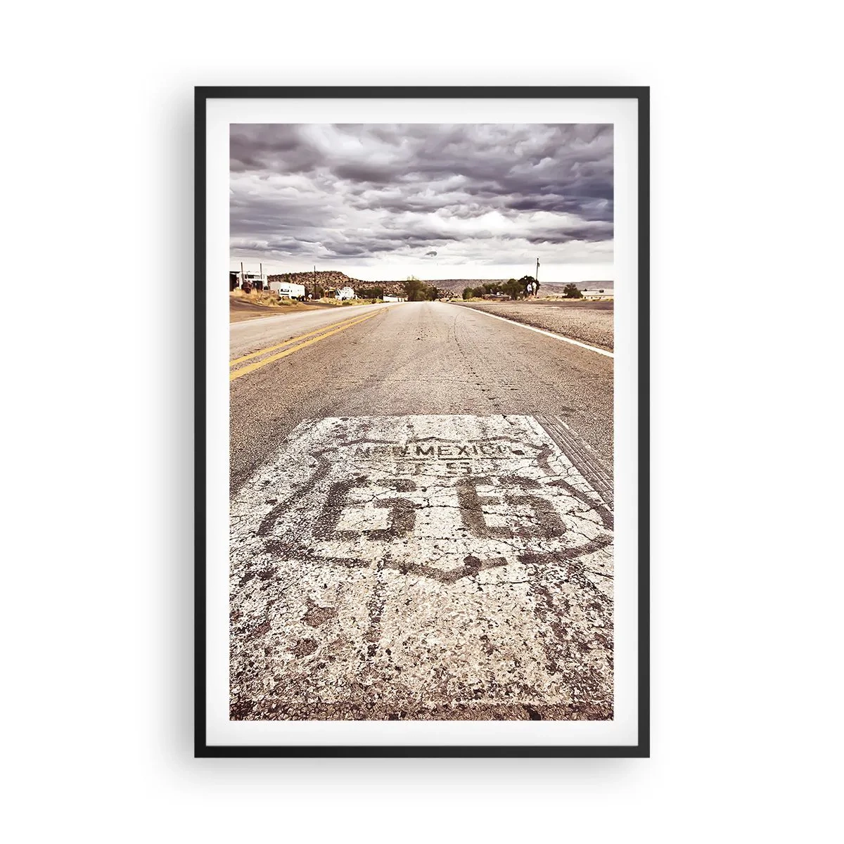 Plakát v černém rámu - Mother Road - americká legenda - 61x91 cm