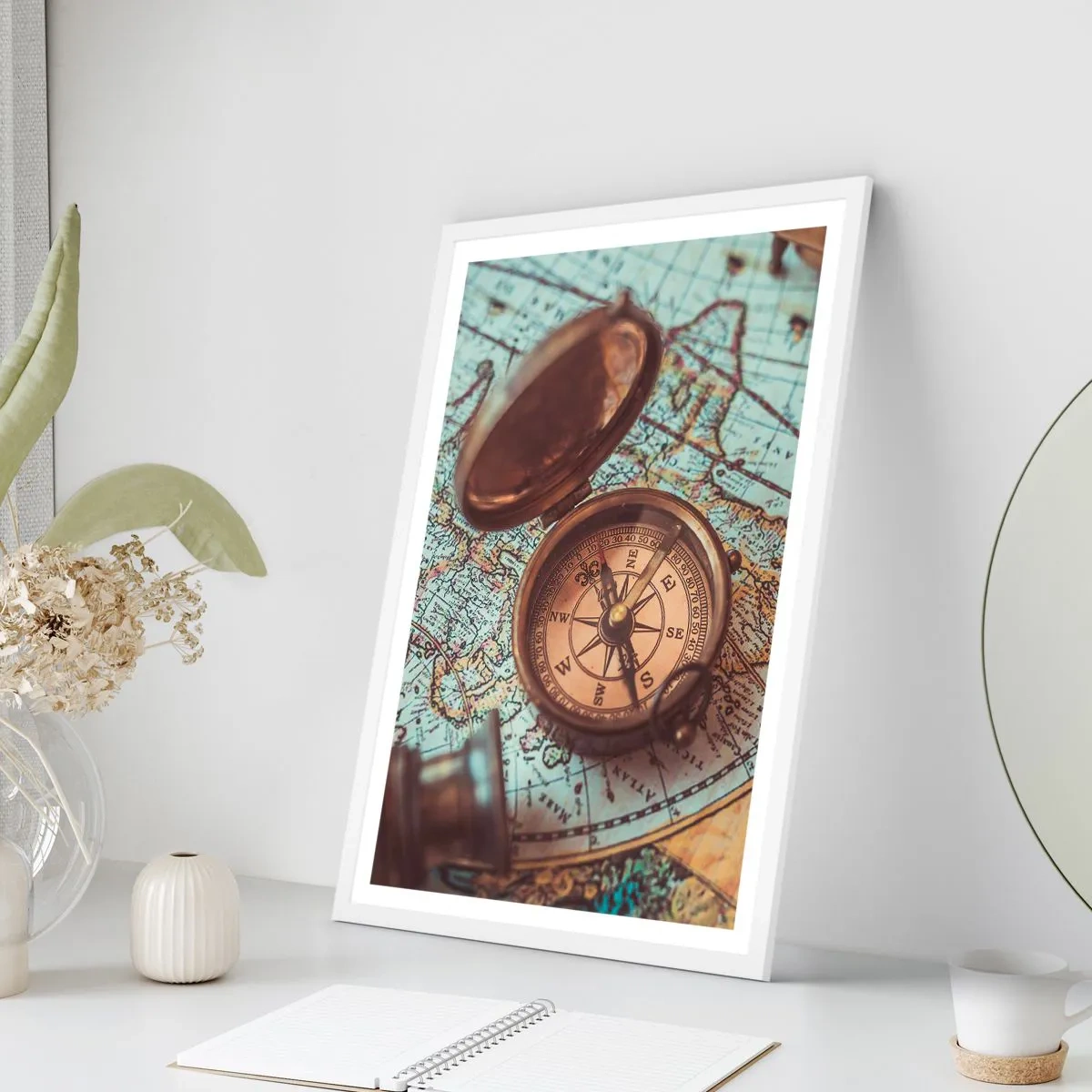 Plakát v bílém rámu - Pro dobrodruha - 50x70 cm