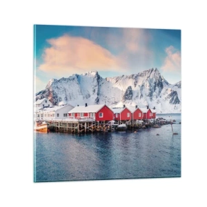 Obraz na skle - Severní útočiště - 30x30 cm