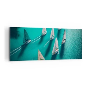 Obraz na plátně - Zápasení s větrem - 100x40 cm