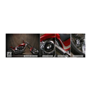 Vzor Fototapety Premium Canvas - Červeno-stříbrná krása - Motorka, Vrtulník, Automobilový průmysl - 100x30 cm