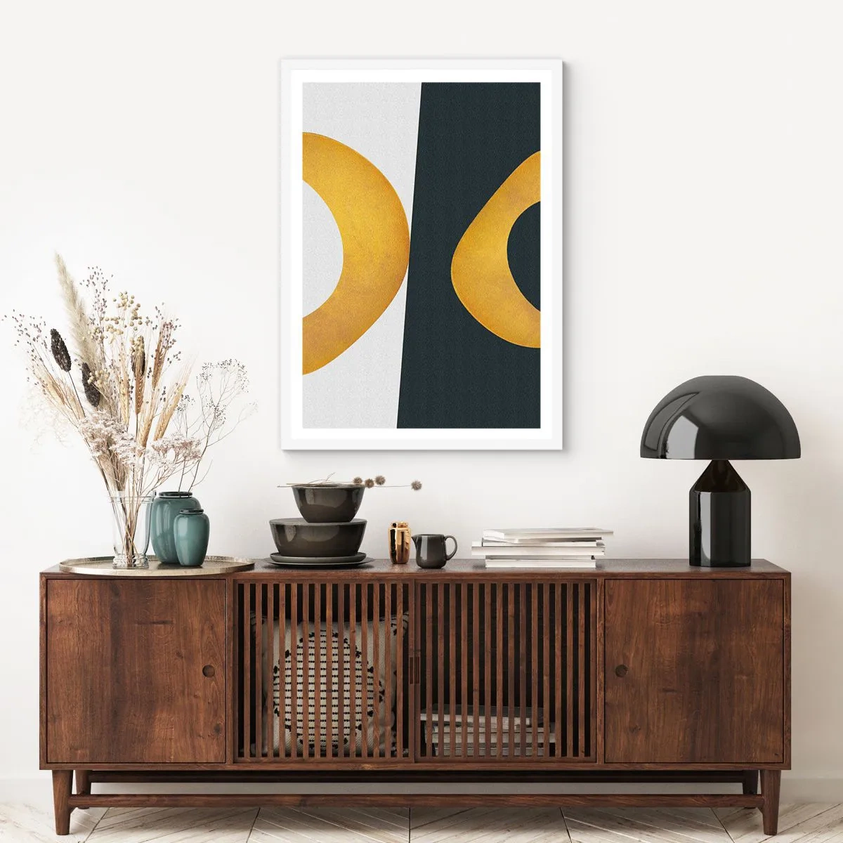 Plakát v bílém rámu - Zaprvé: zlato - 50x70 cm
